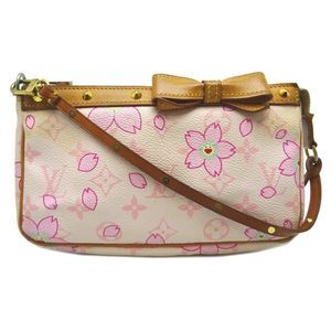 Pochette Accessories Takashi Murakami Pouch Monogram Cherry Blossom Rose Pink